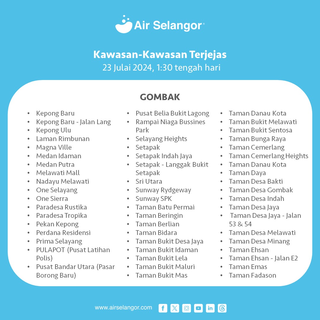 pencemaran bau air selangor