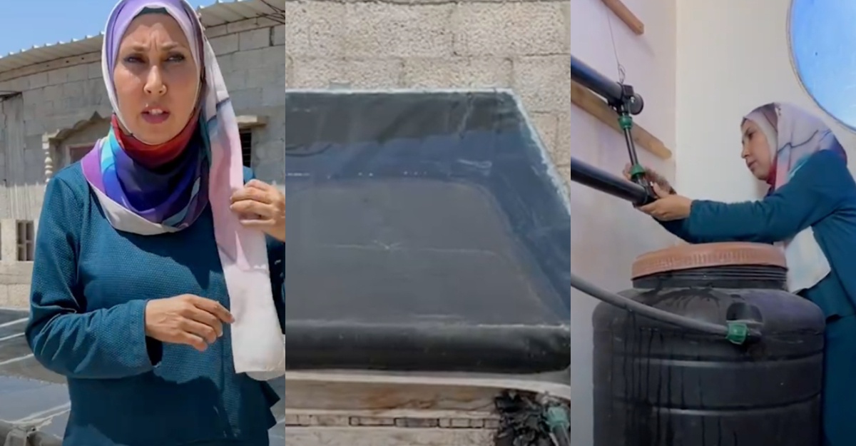 wanita gaza sistem penapis air