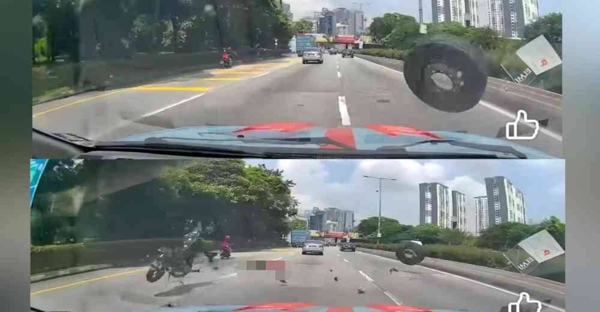 Penunggang Motosikal Terpelanting