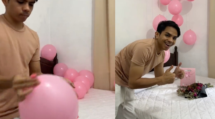 lelaki buat kejutan isteri