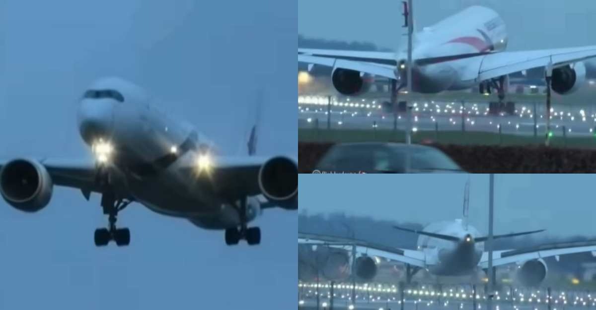 Pesawat Malaysia mendarat ribut