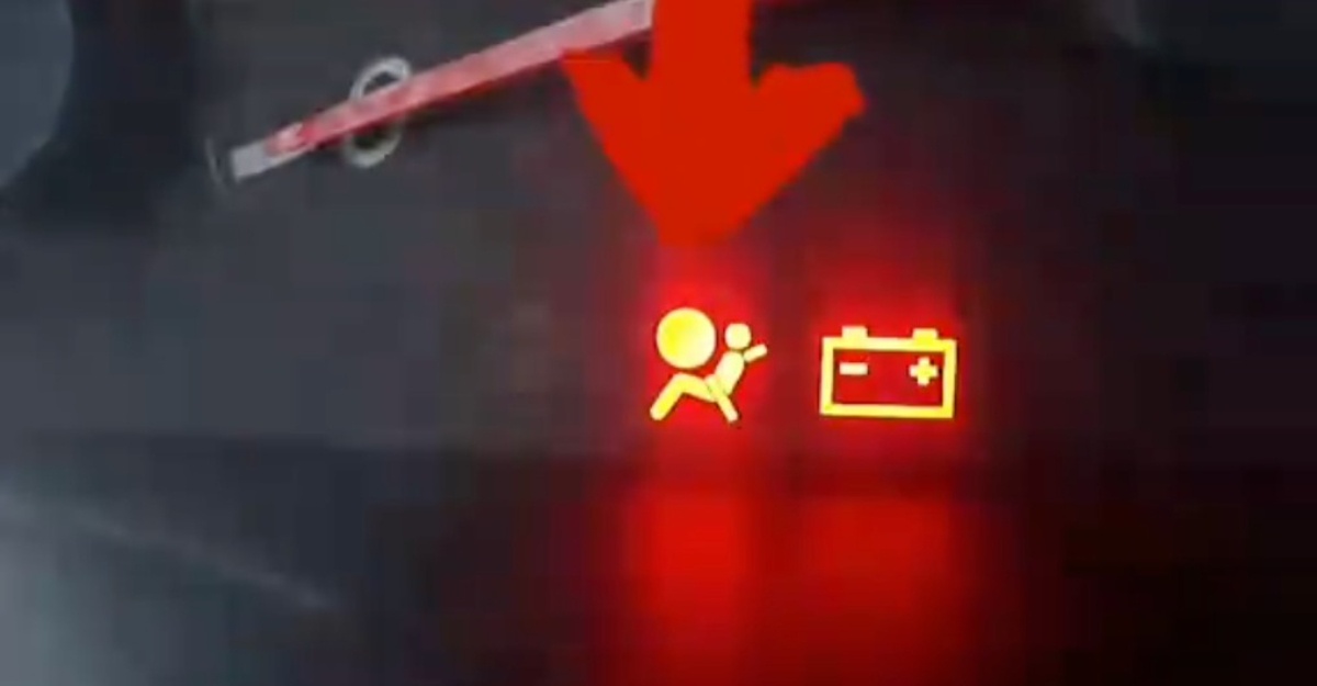 lampu beg udara menyala