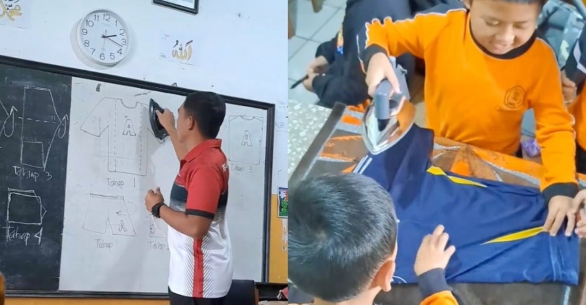 guru ajar seterika baju