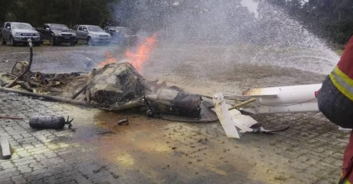 Helikopter Terbakar Di Bentong