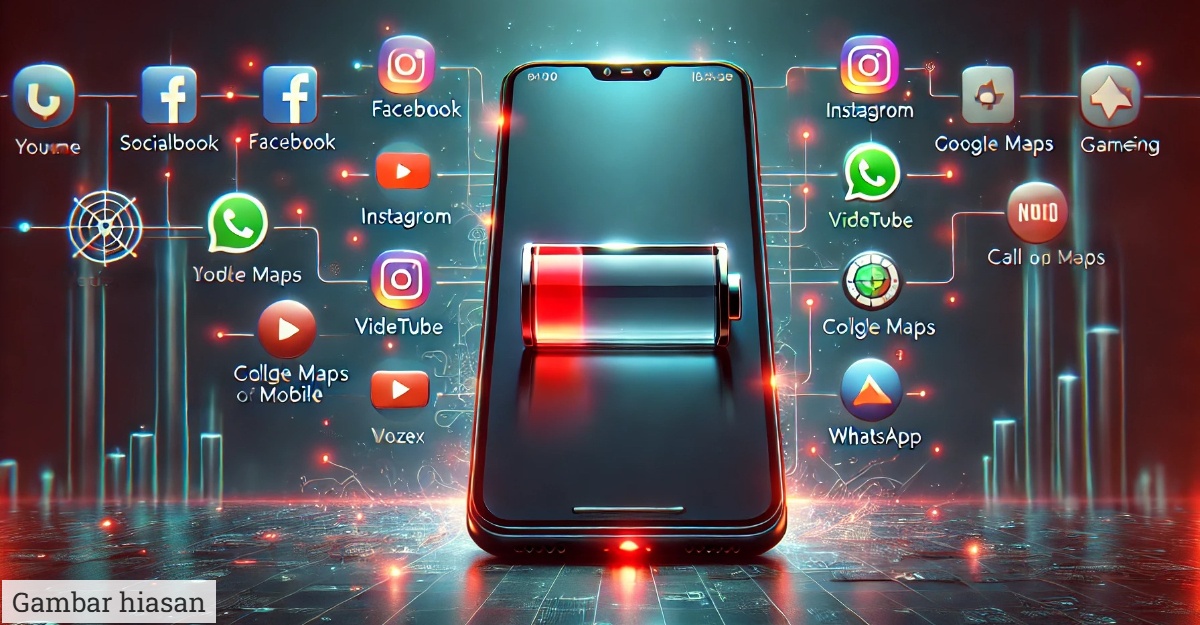 Aplikasi Telefon Pintar Yang Paling Banyak Guna Bateri