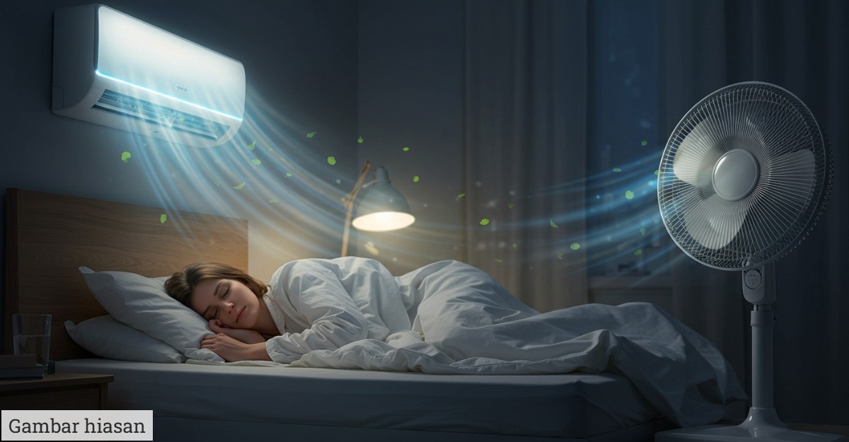 Tidur Dengan Aircond Dan Kipas Terbuka