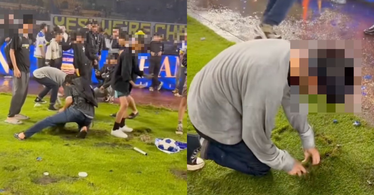 Potong Jaring Cungkil Rumput Stadium Indonesia