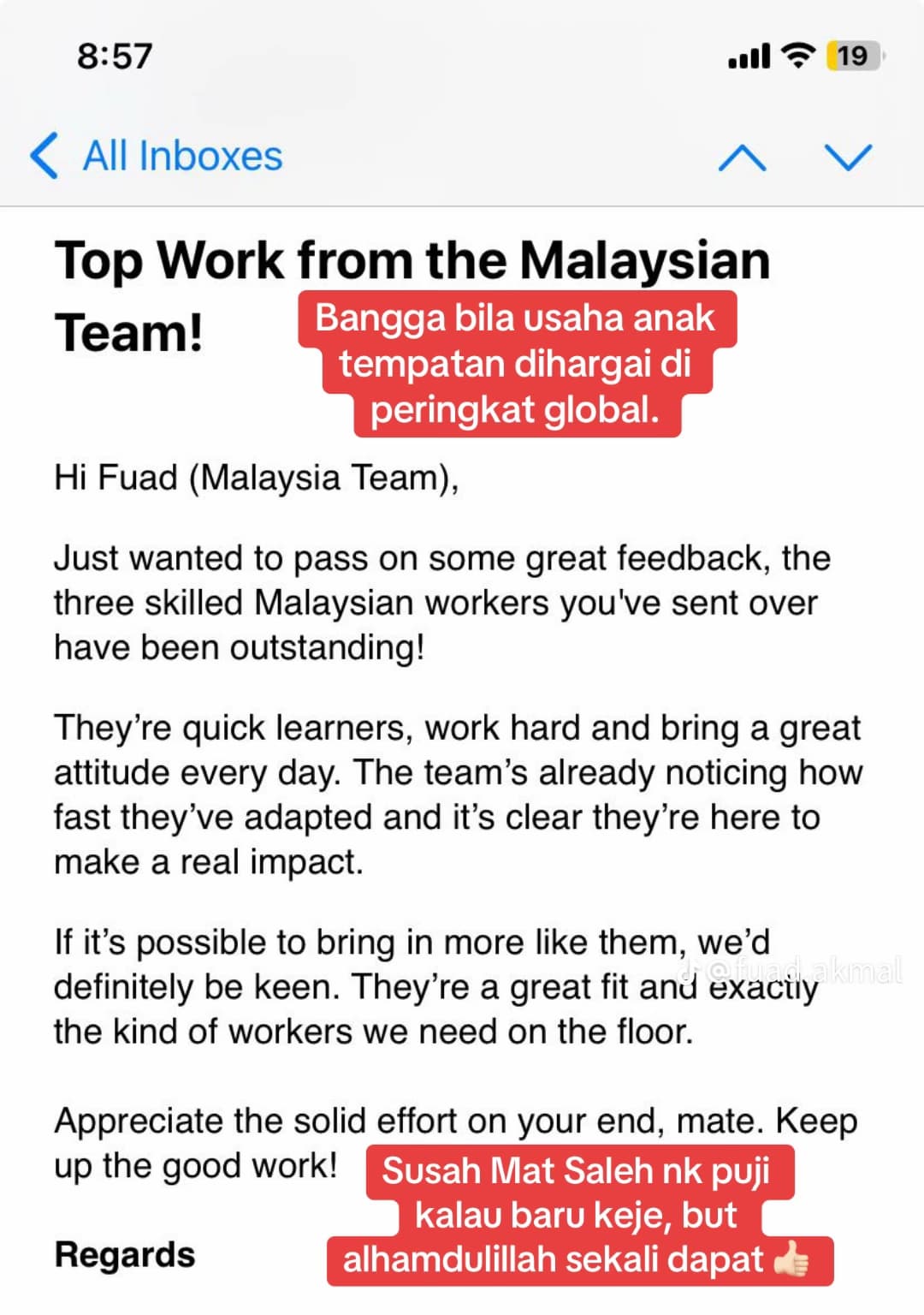 Mat Salleh puji anak Malaysia