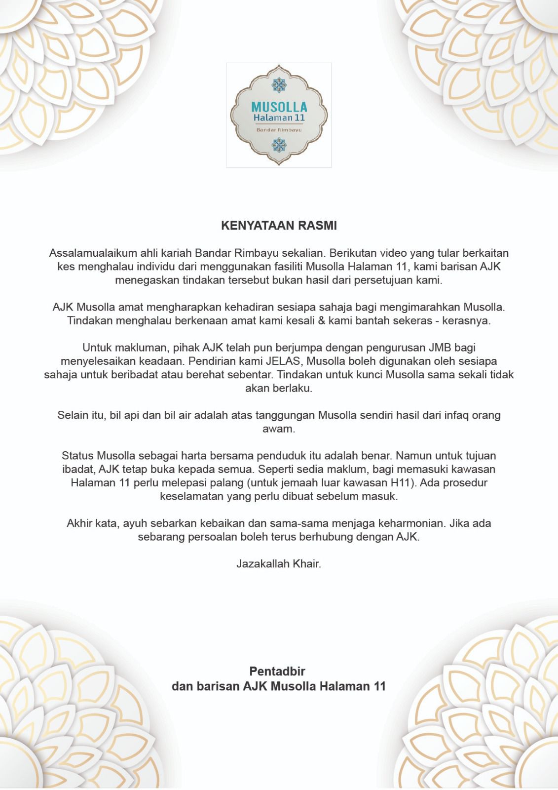 wanita halau pakcik di surau