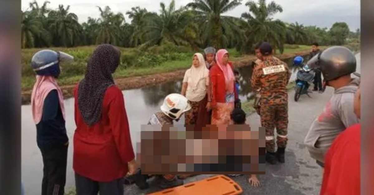 lelaki maut tercampak parit