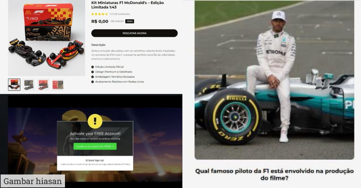 Kaspersky: Filem F1 Cetus Gelombang Penipuan Global dengan Penstriman Palsu dan Tawaran Mainan