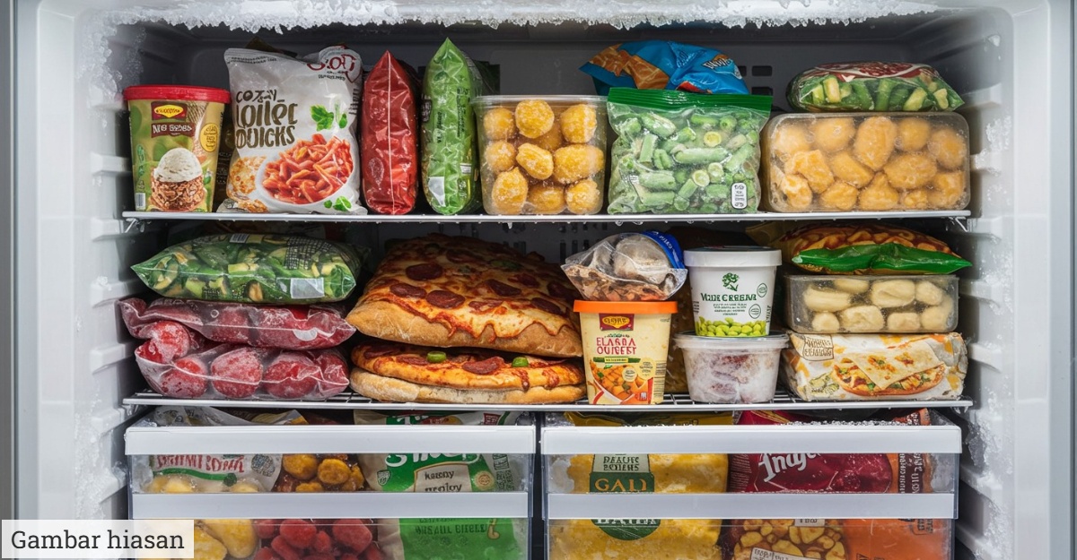 simpan makanan dalam sejuk beku