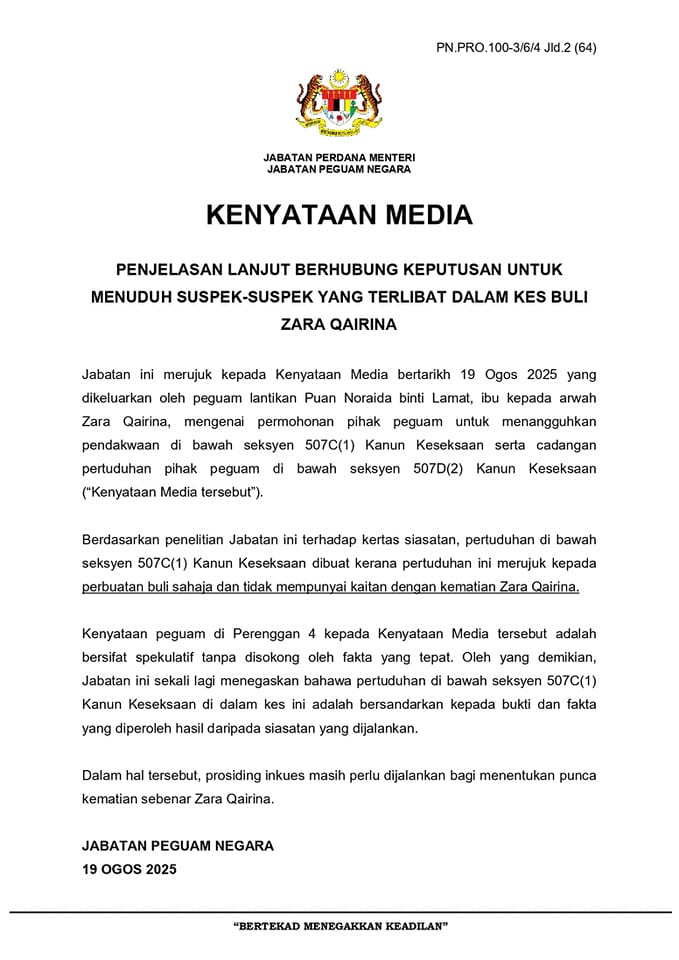 KES BULI ZARA QAIRINA