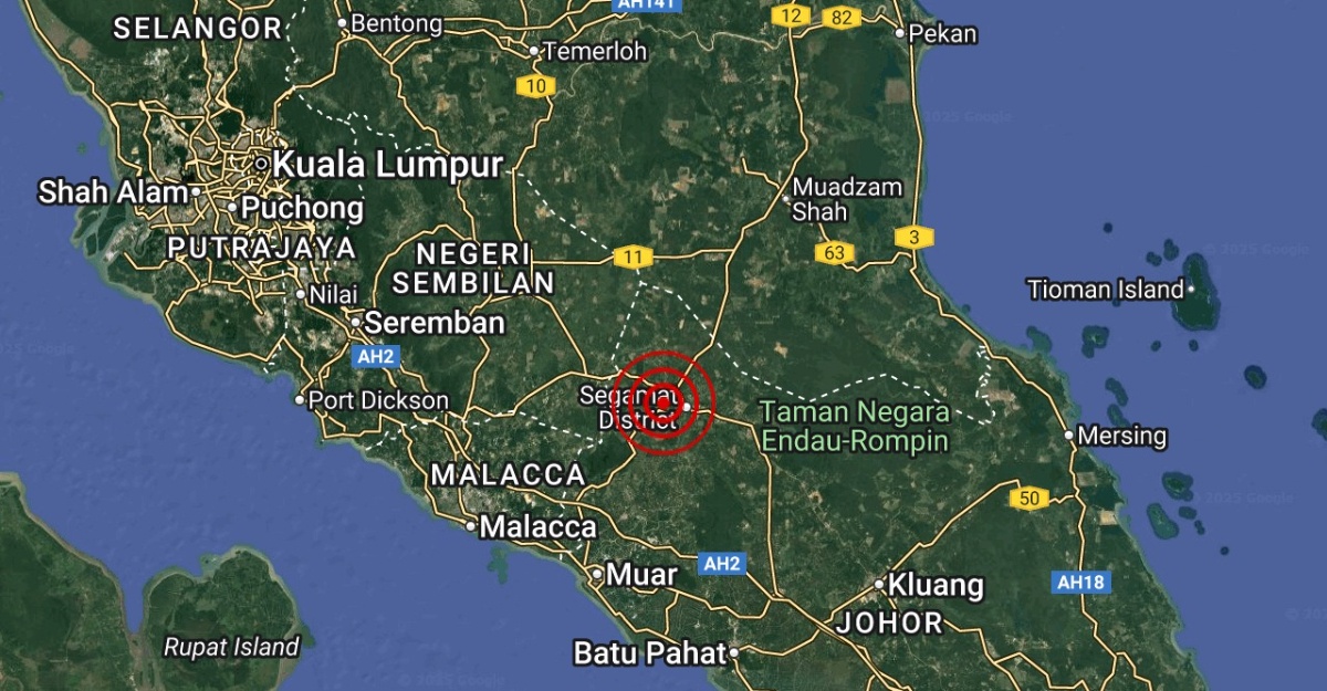 johor digegar gempa bumi