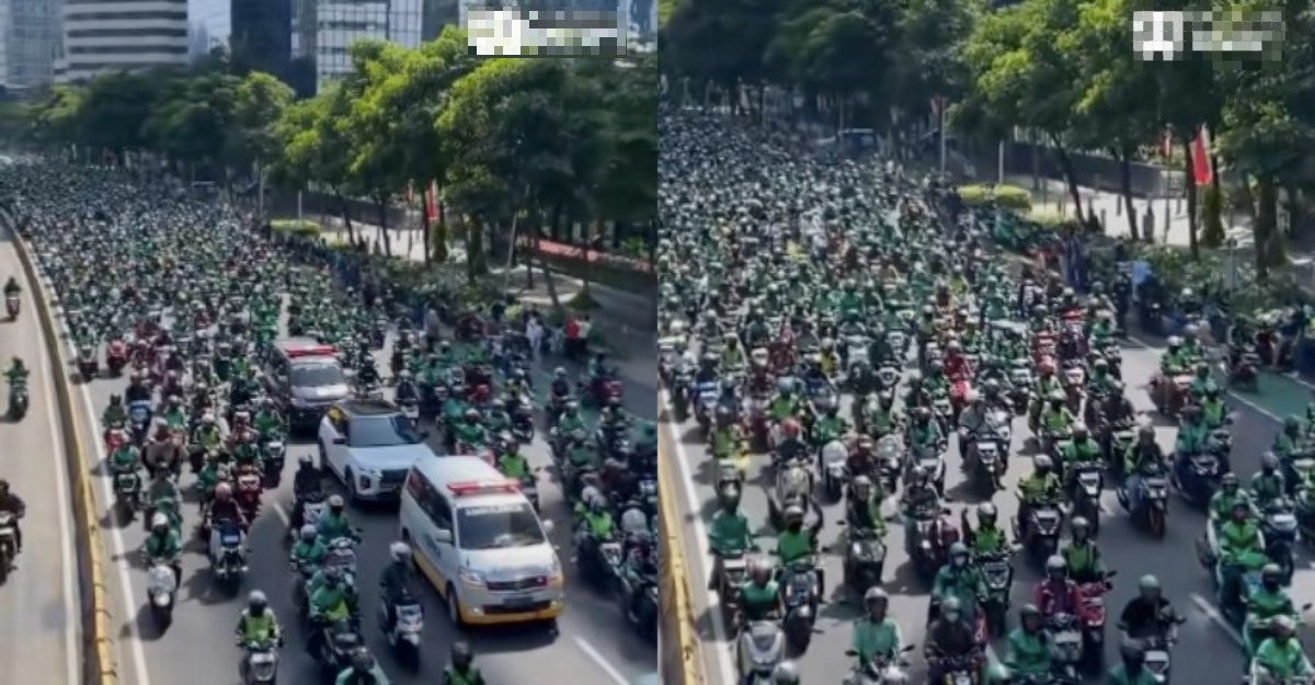 ribuan penunggang ojek