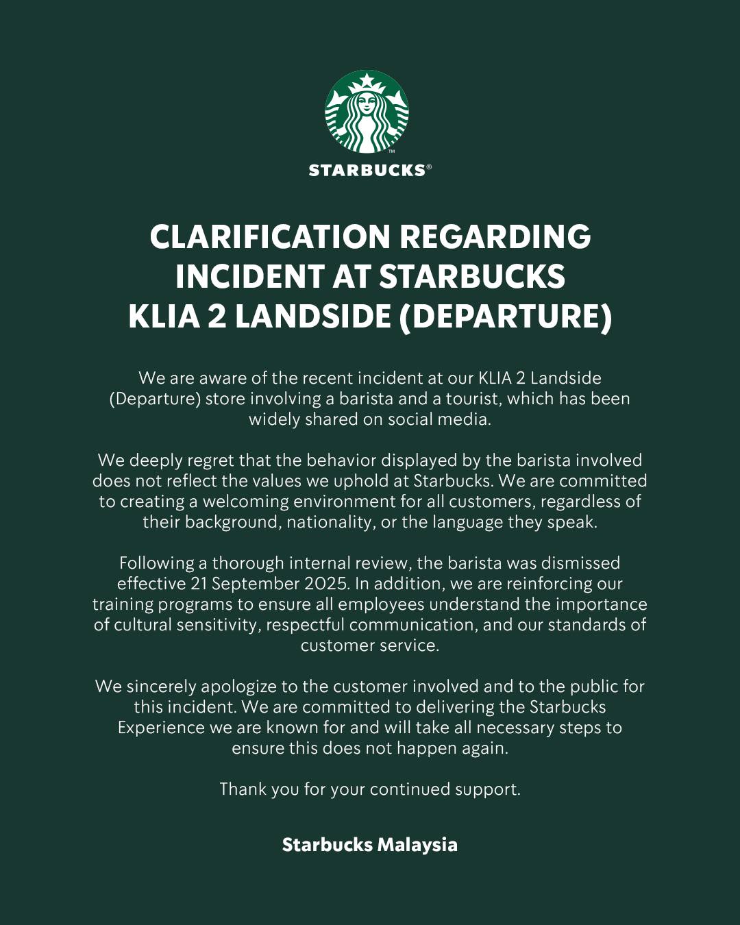 Starbucks KLIA2 Pecat Barista