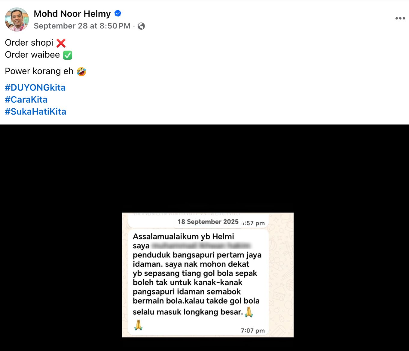 budak minta tiang gol