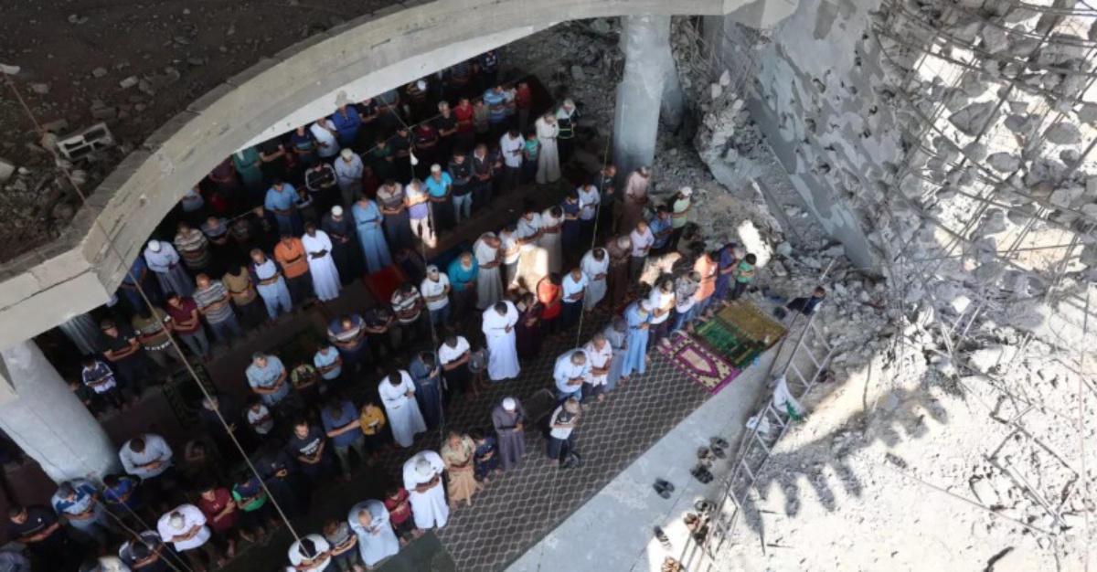 gaza kembali solat jumaat masjid