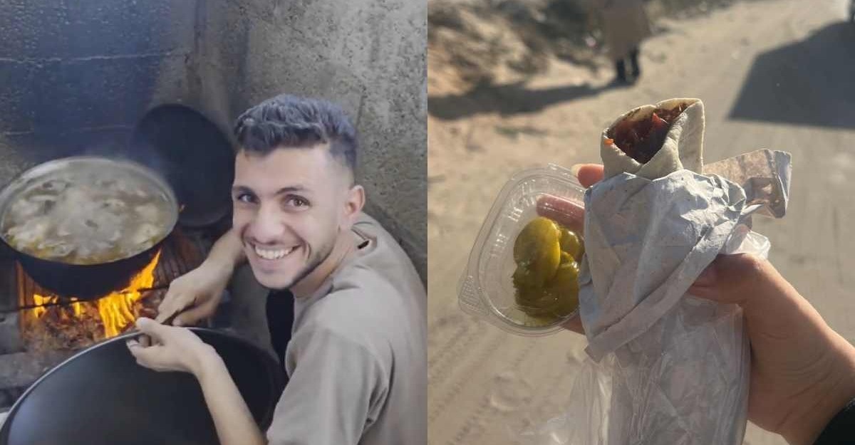penduduk gaza makan ayam