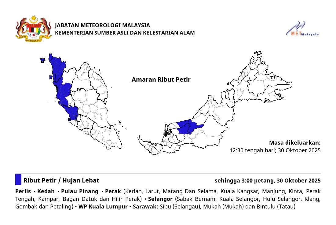 Hujan lebat negeri