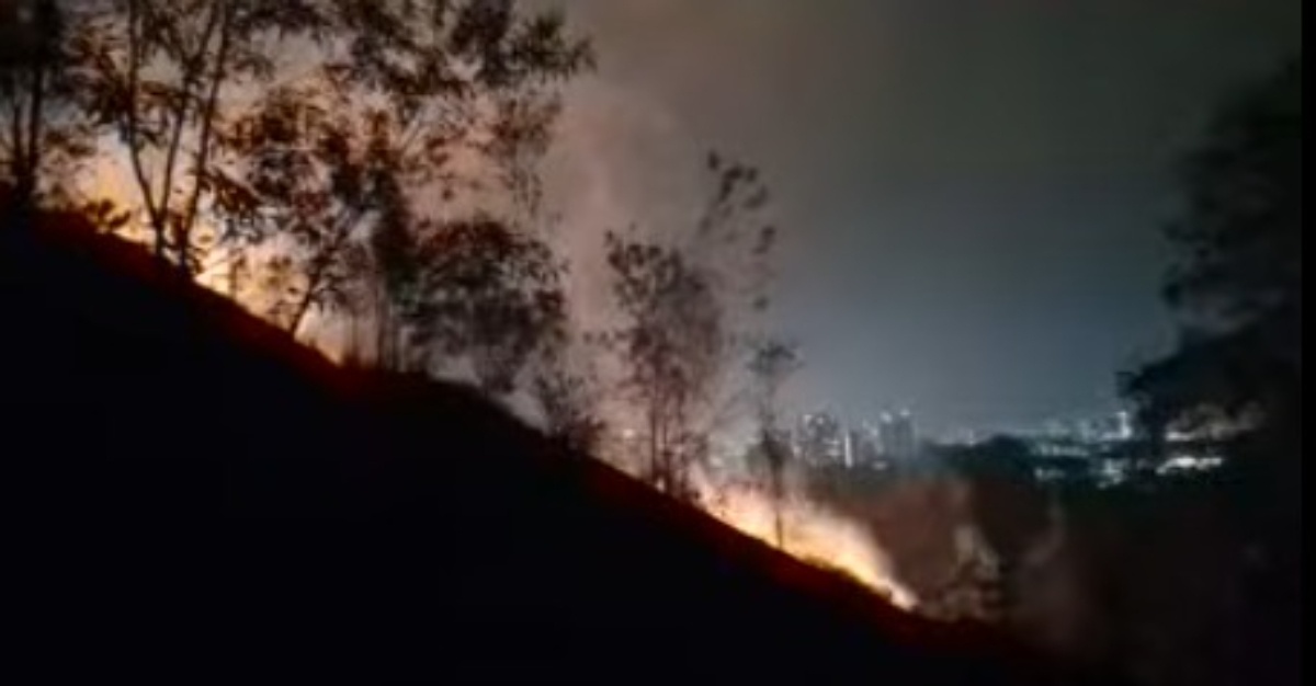 hutan terbakar taman seri timah balakong