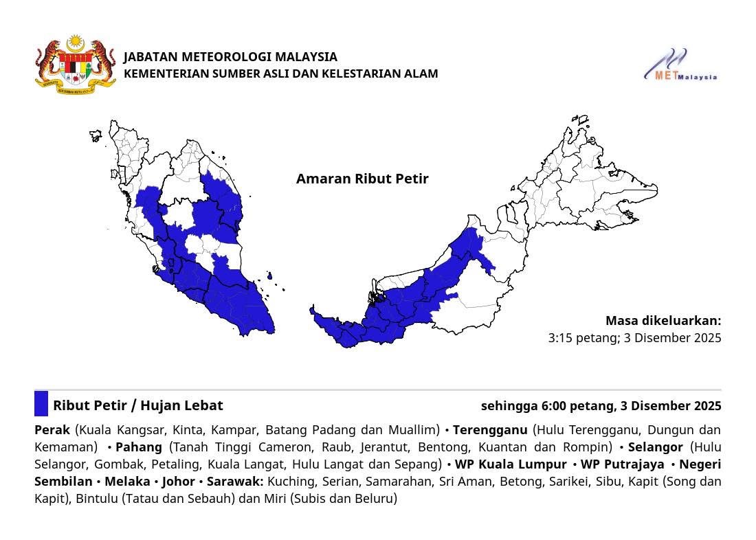 Hujan lebat 8 negeri