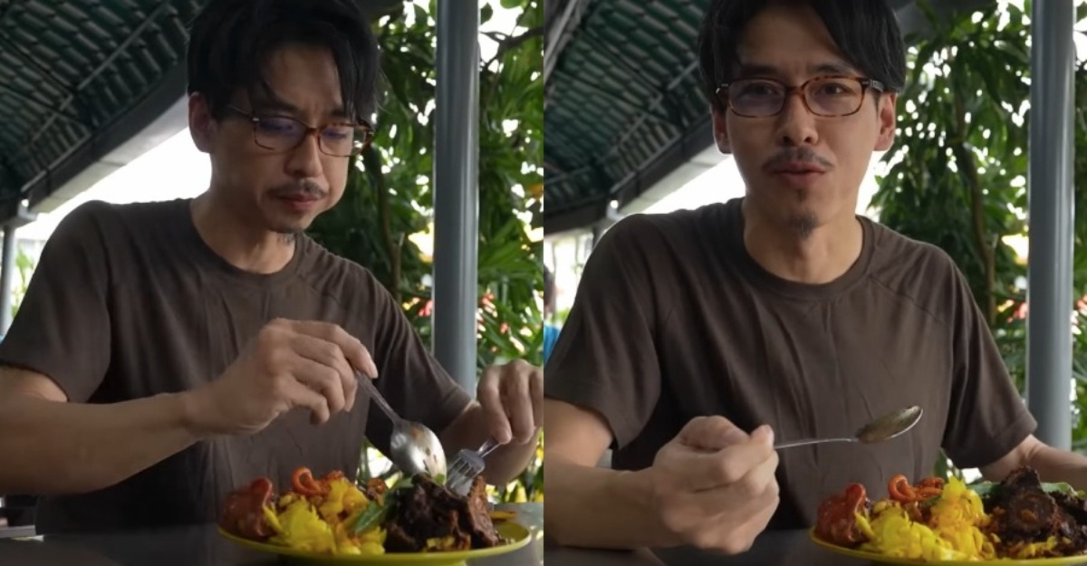 lelaki jepun cuba nasi kandar