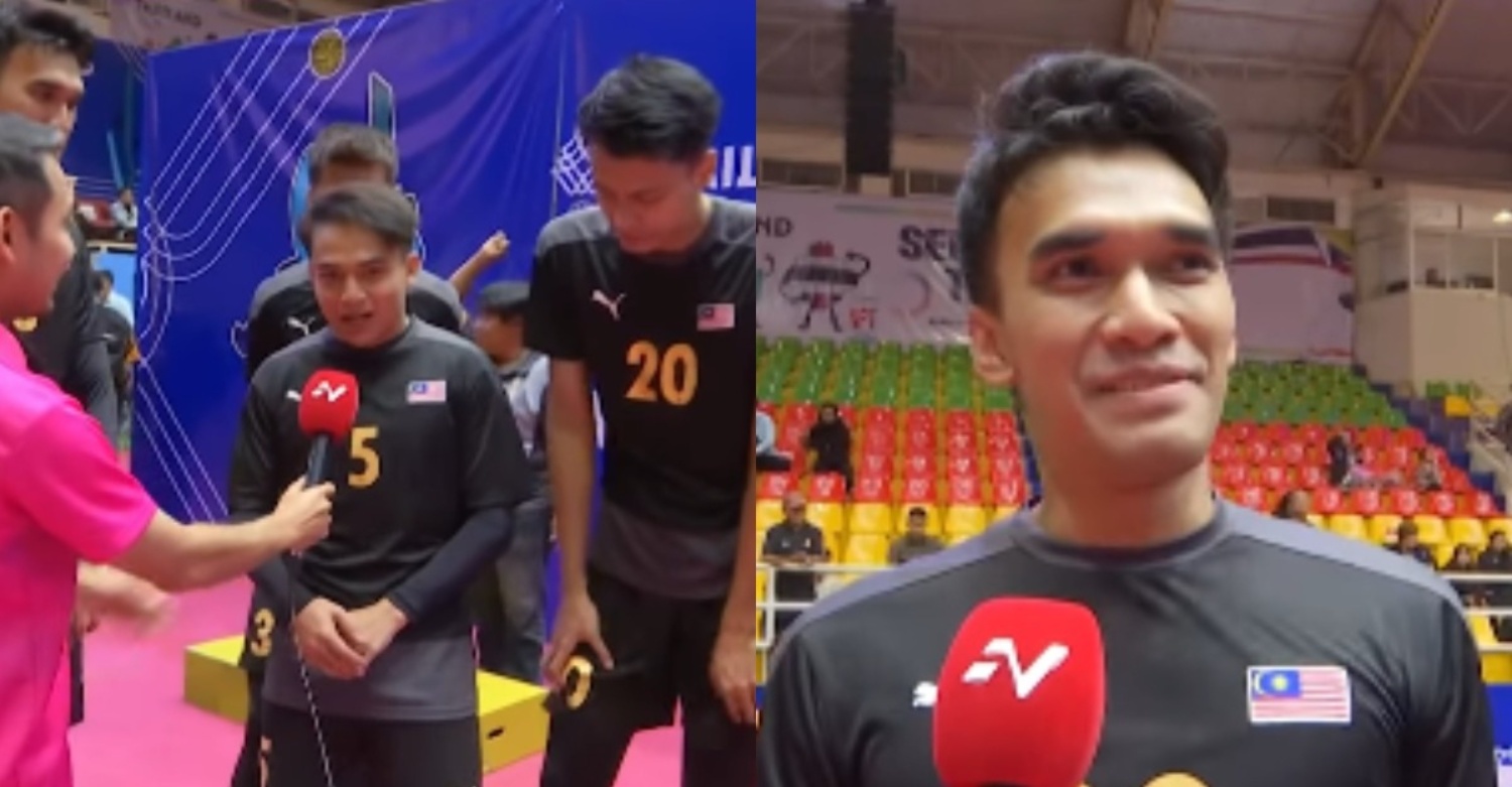 Reaksi Regu Sepak Takraw Malaysia emas