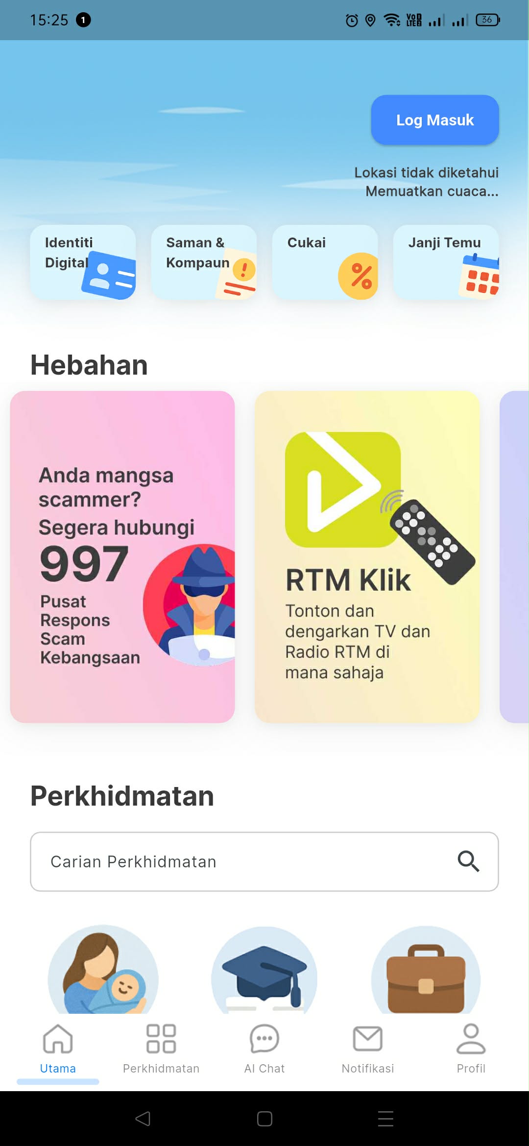 perkhidmatan dalam str mygov